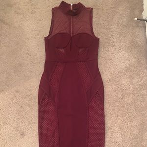 Burgundy dress